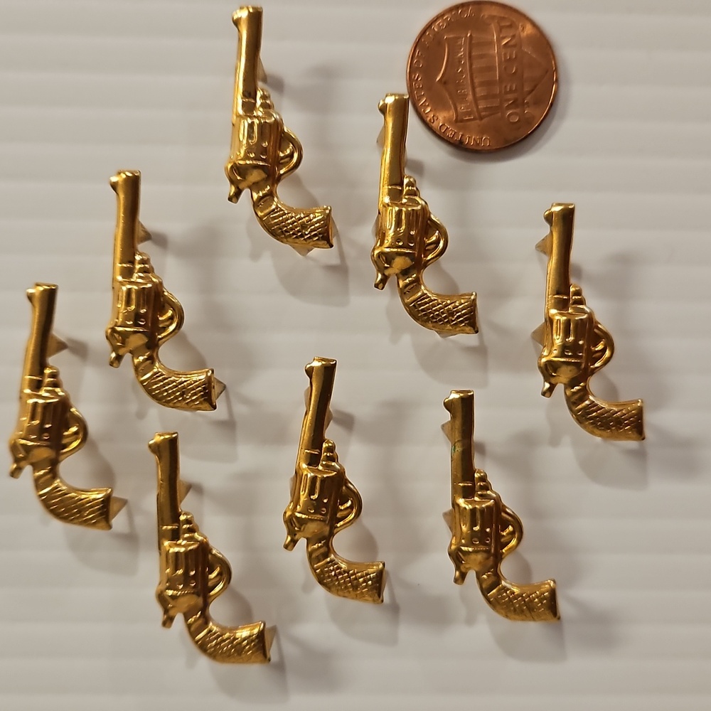 Lots of Western themed crafting brads charms and More silver blue gold - Picture 11 of 14